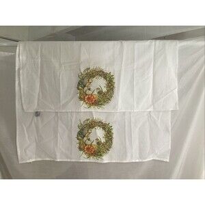 mary lake thompson flour sack towels 28”x28” birds gourds autumn